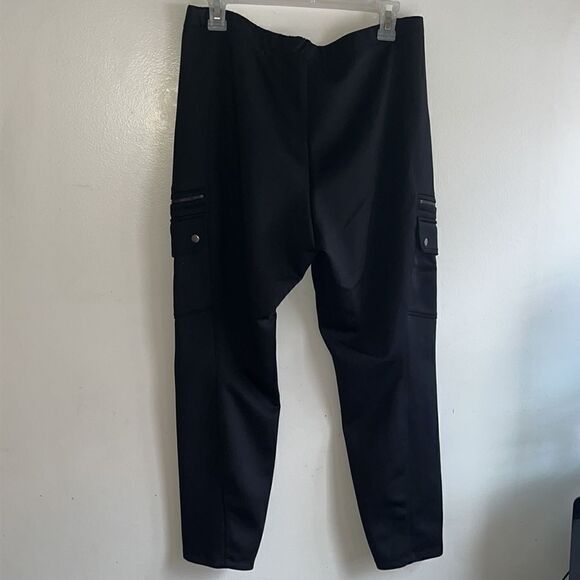 EXCELLENT CONDITION WOMEN’S SIZE XL BEAUTIFUL BLACK JUICY COUTURE POLYESTER PANT - Picture 5 of 7